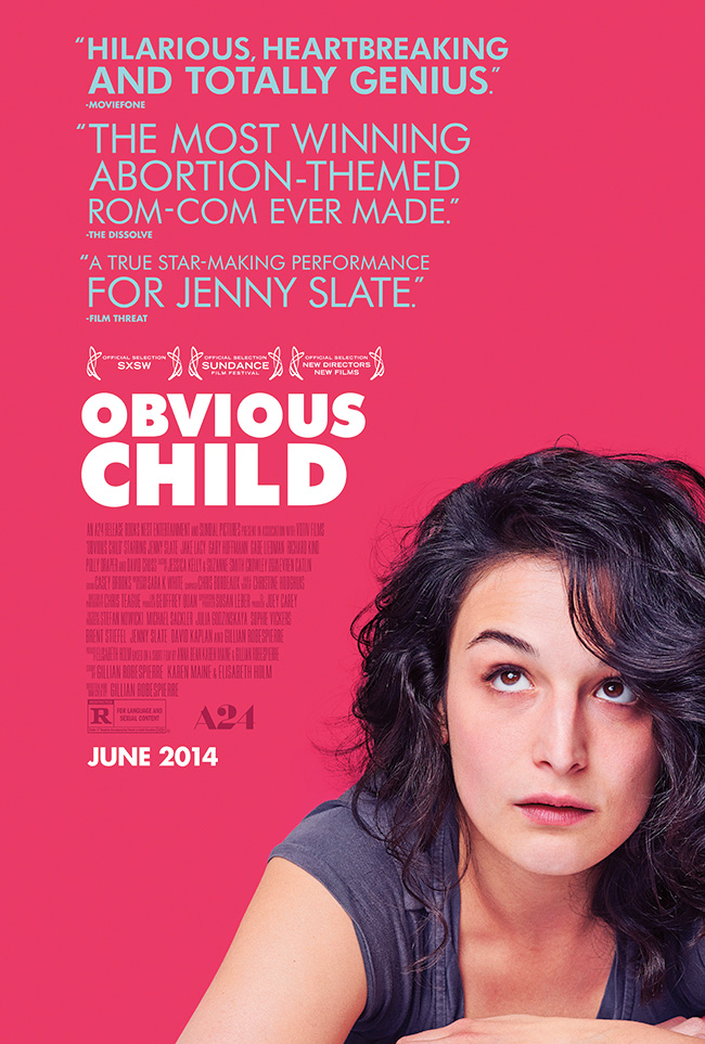 The movie poster for Obvious Child starring Jenny Slate