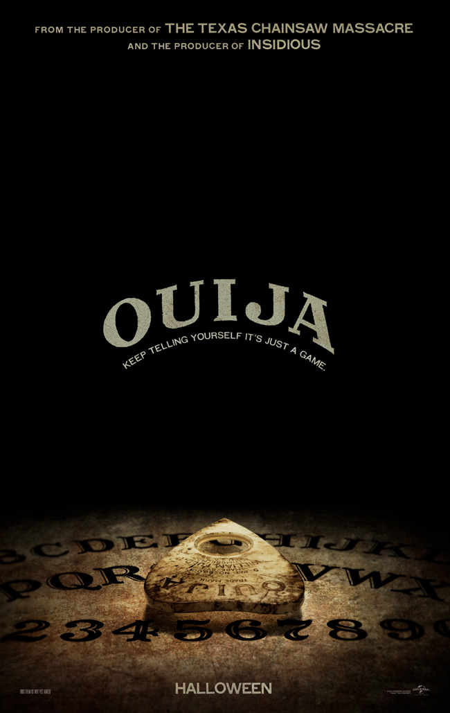 The movie poster for Ouija starring Olivia Cooke, Daren Kagasoff and Ana Coto