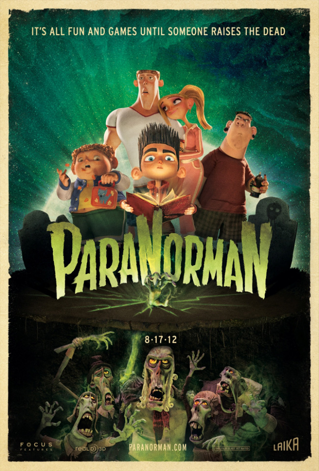 The ParaNorman movie poster with Kodi Smit-McPhee, Anna Kendrick and Casey Affleck