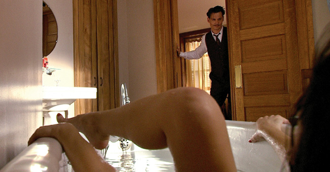 Johnny Depp and Marion Cotillard in Public Enemies from Michael Mann