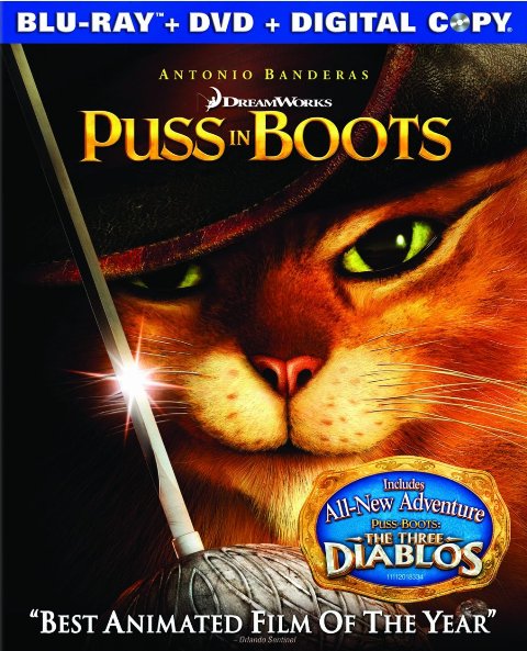 Puss in Boots released on Blu-ray and DVD on February 24, 2012