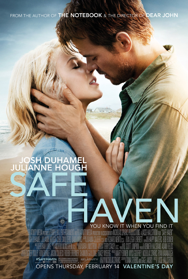 The movie poster for Safe Haven starring Julianne Hough and Josh Duhamel