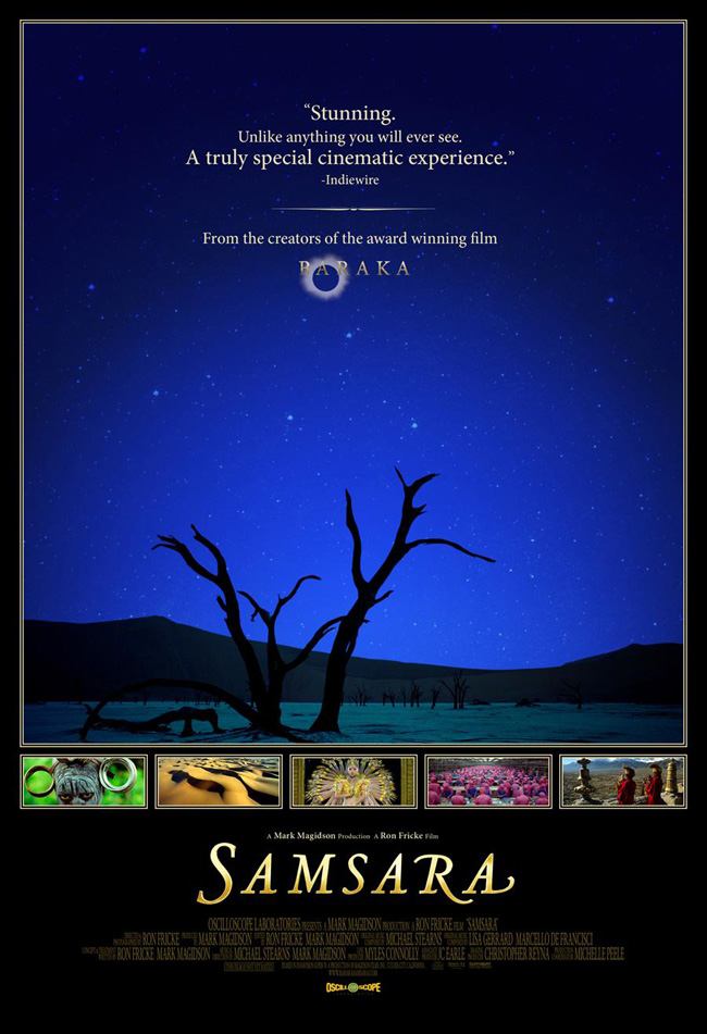 The movie poster for Samsara from Ron Fricke and Mark Magidson