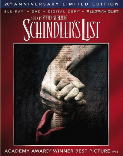 Schindler's List was released on Blu-ray on March 5, 2013