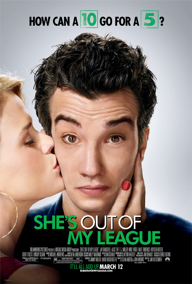 The movie poster for She's Out of My League with Jay Baruchel