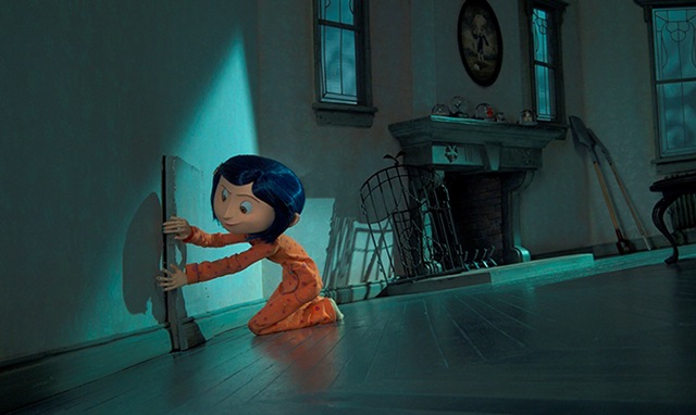 Coraline (voiced by Dakota Fanning) is eager to enter the doorway to another world in the stop-motion animated 3-D adventure Coraline, from LAIKA Entertainment for release by Focus Features.