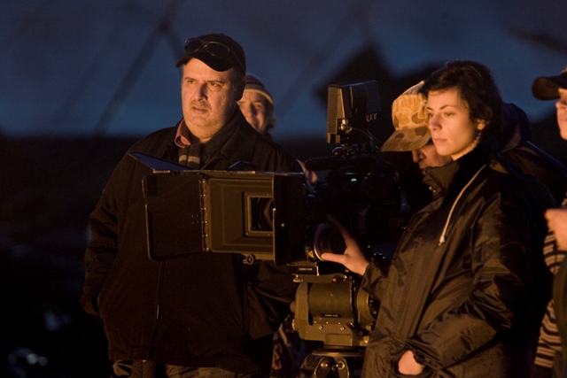 Director Alex Proyas on the set of Knowing, a Summit Entertainment release.