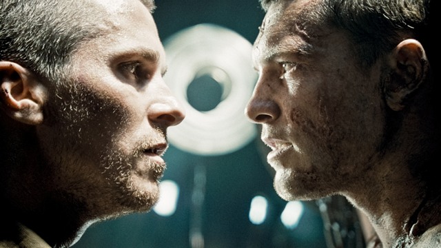 (L-R) Christian Bale stars as John Connor and Sam Worthington stars as Marcus Wright.