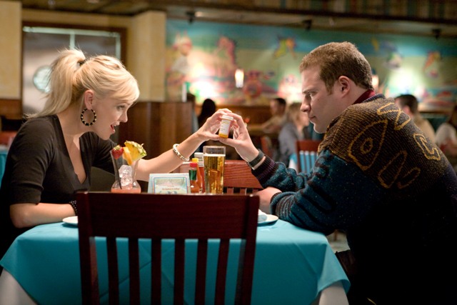 Anna Faris as Brandi and Seth Rogen as Ronnie.