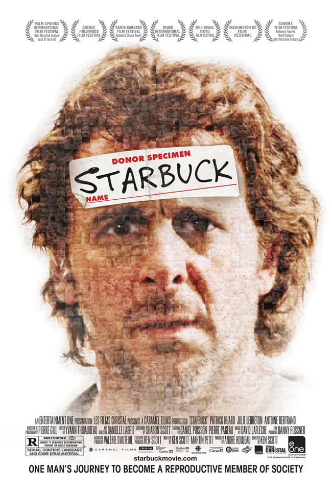 The movie poster for Starbuck starring Patrick Huard and Julie LeBreton