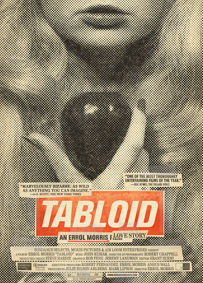 The movie poster for Tabloid from Oscar-winning documentarian Errol Morris