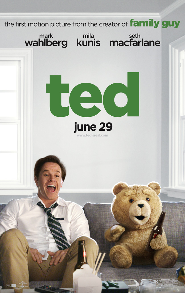 The Ted movie poster with Mark Wahlberg and Mila Kunis