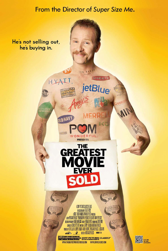 The movie poster for POM Wonderful Presents: The Greatest Movie Ever Sold from Morgan Spurlock