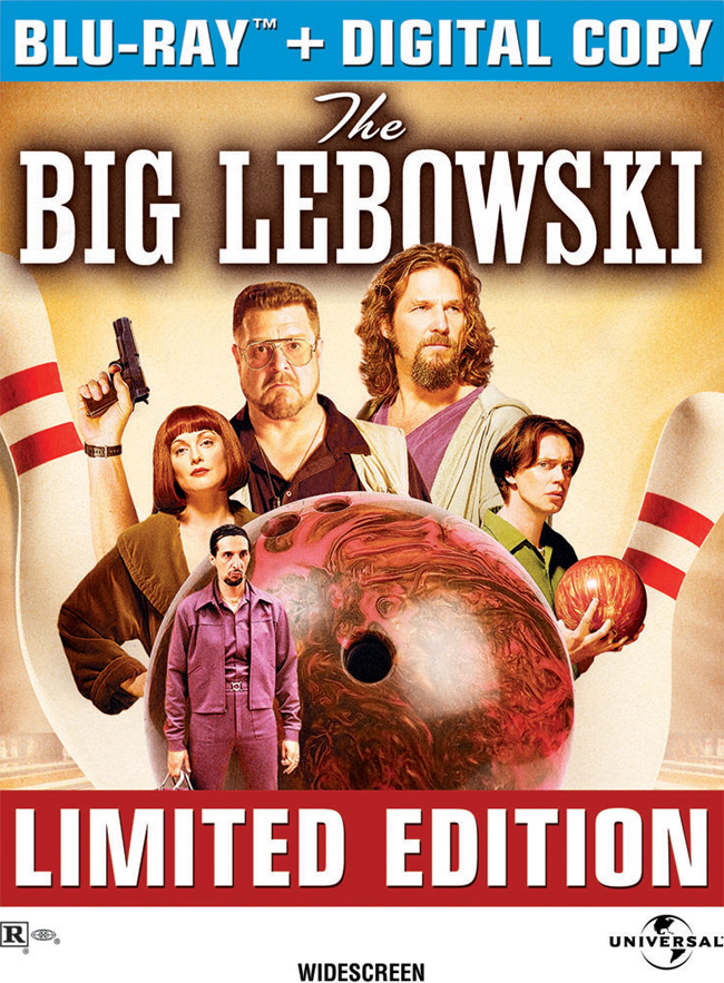 The Blu-ray for The Big Lebowski with Jeff Bridges, John Goodman and Julianne Moore