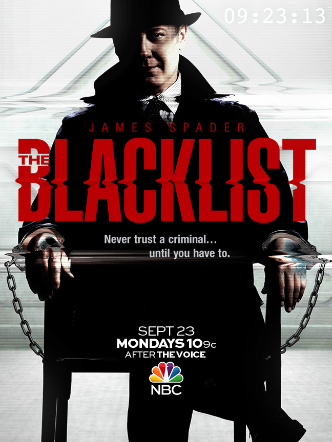 The TV poster for NBC's The Blacklist starring James Spader