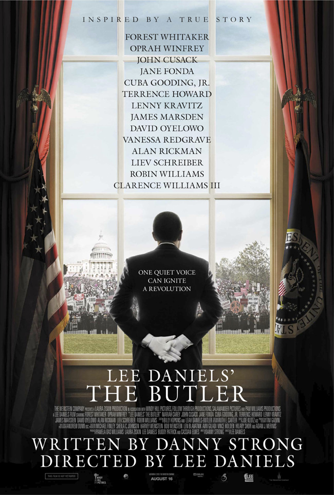 The movie poster for Lee Daniels' The Butler starring Forest Whitaker and Oprah Winfrey