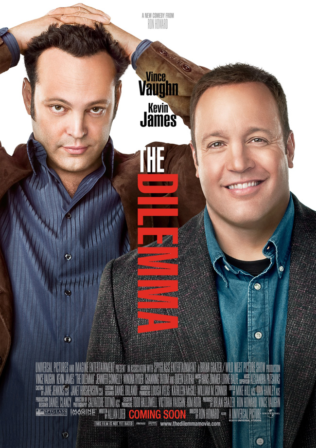 The movie poster for The Dilemma with Vince Vaughn from director Ron Howard