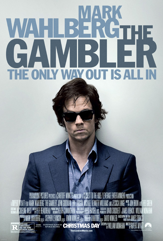 The movie poster for The Gambler starring Mark Wahlberg