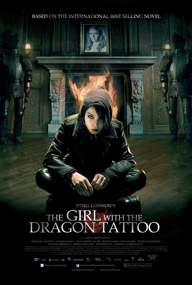 The movie poster for “The Girl With the Dragon Tattoo”.