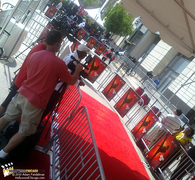 The Karate Kid red carpet in Chicago with Jackie Chan, Jaden Smith and Will Smith