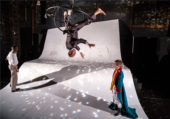 Kareem Bandealy and Amelia Hefferon in the Lookingglass Theatre's The Little Prince