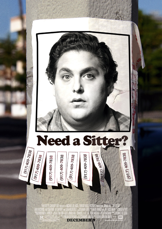 The movie poster for The Sitter starring Jonah Hill