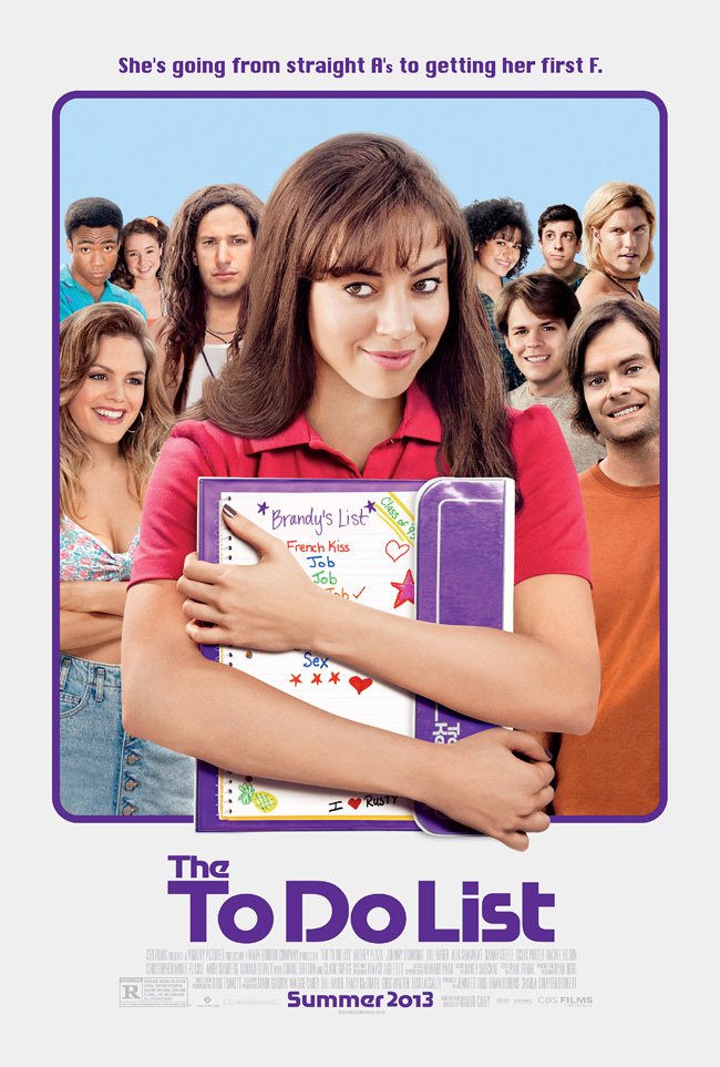 The movie poster for The To Do List starring Aubrey Plaza with Andy Samberg