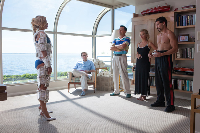 Katarina Cas, Jonah Hill, Leonardo DiCaprio, Margot Robbie and Jon Bernthal in The Wolf of Wall Street