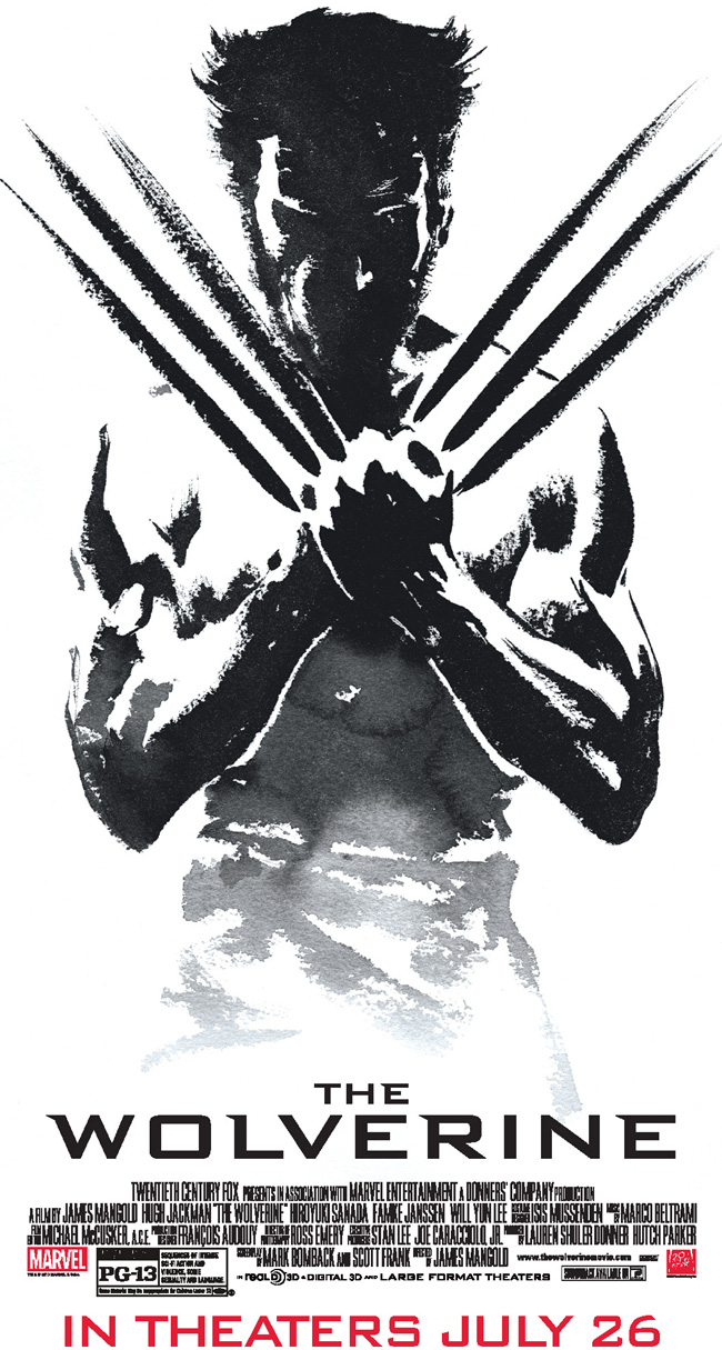 The movie poster for The Wolverine starring Hugh Jackman