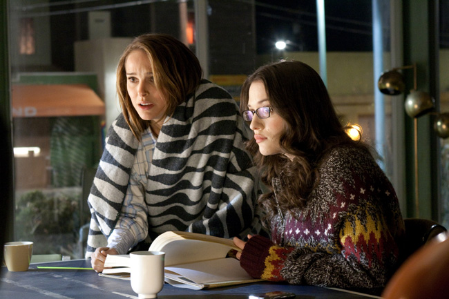 Natalie Portman (left) and Kat Dennings in Thor