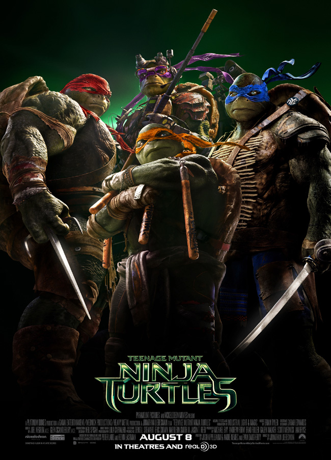 The movie poster for Teenage Mutant Ninja Turtles starring Megan Fox and Will Arnett