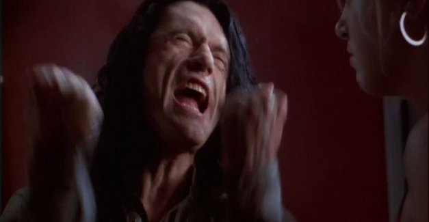 Tommy Wiseau delivers a dramatic portrayal in The Room.