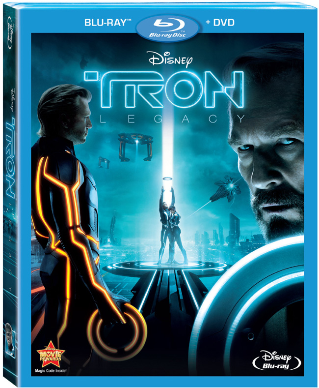 The Blu-ray and DVD combo pack of TRON: Legacy with Jeff Bridges, Garrett Hedlund and Olivia Wilde