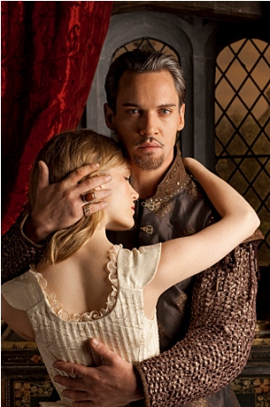 Tamzin Merchant as Katherine Howard and Jonathan Rhys Meyers as Henry VIII in The Tudors