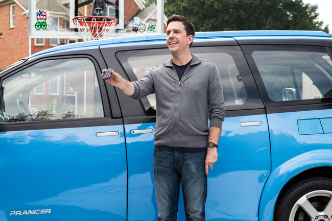 Ed Helms with the Tartan Prancer in Vacation