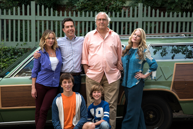 Christina Applegate, Skyler Gisondo, Ed Helms, Steele Stebbins, Chevy Chase and Beverly D'Angelo in Vacation