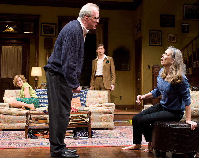 Carrie Coon, Tracy Letts, Madison Dirks and Amy Morton in Steppenwolf's Who's Afraid of Virginia Woolf?