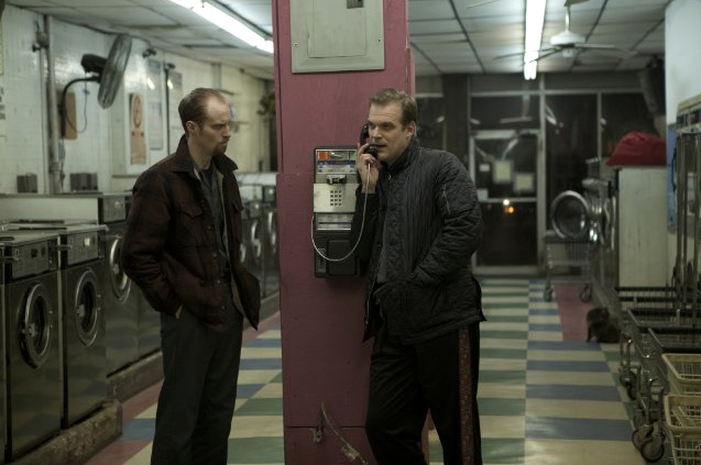 Adam David Thompson and David Harbour in A Walk Among the Tombstones