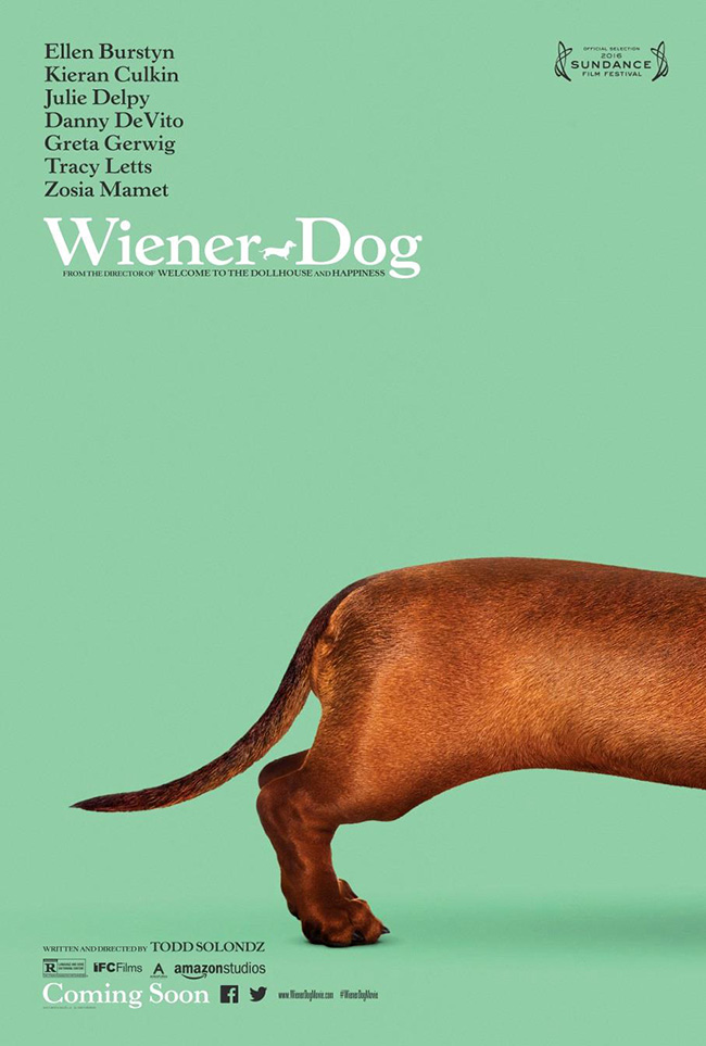 The movie poster for Wiener-Dog starring Greta Gerwig and Julie Delpy