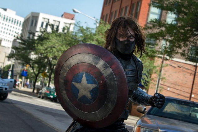 Sebastian Stan as Bucky Barnes/Winter Soldier in Captain America: The Winter Soldier