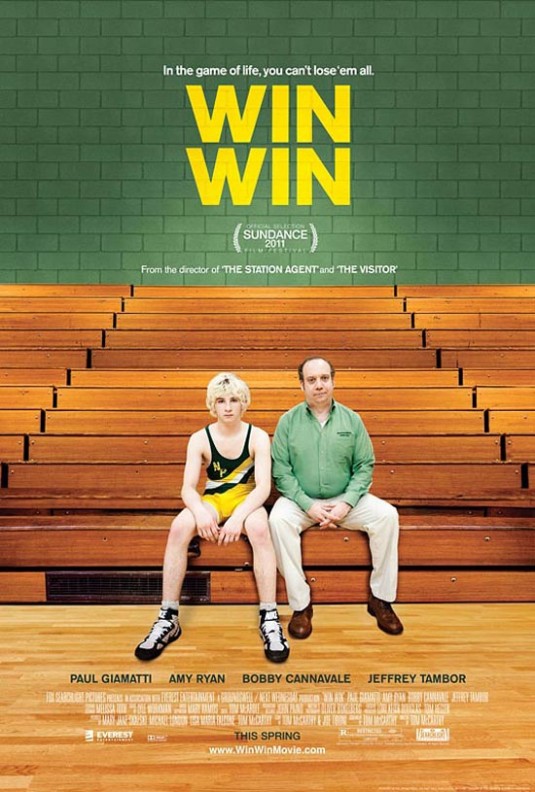 The movie poster for Win Win with Paul Giamatti and Amy Ryan