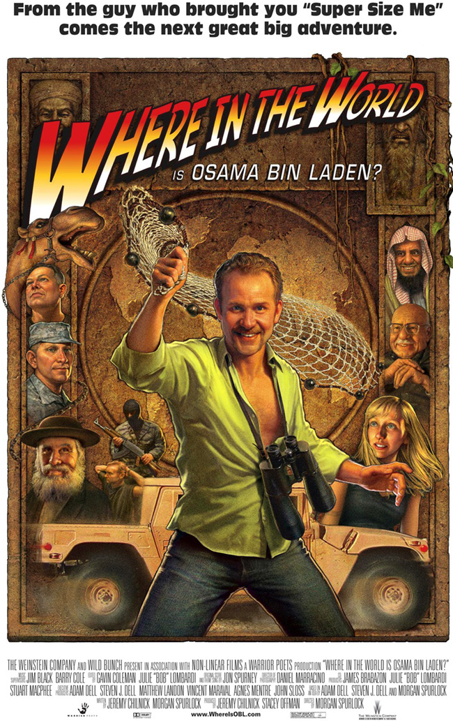 Movie poster art for Morgan Spurlock's Where in the World is Osama Bin Laden?