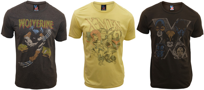 X-Men vintage T-shirts from the Junk Food Clothing Company