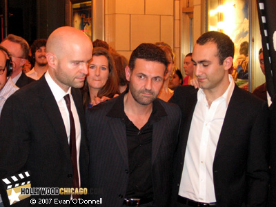 From left to right, The Kite Runner director Marc Forster, author Khaled Hosseini and star Khalid Abdalla at the Chicago International Film Festival on Oct. 4, 2007