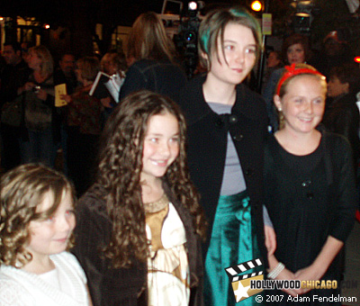 First-time Chicago stars Gracie Bednarczyk (second from the left) and Shelan O'Keefe (second from the right) in Chicago on Oct. 12, 2007 at the Chicago International Film Festival for Grace is Gone