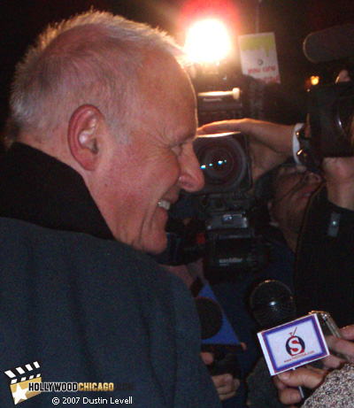 Anthony Hopkins on Oct. 14, 2007 at the Chicago International Film Festival premiere of Slipstream; photo by Dustin Levell of HollywoodChicago.com