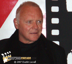 Anthony Hopkins on Oct. 14, 2007 at the Chicago International Film Festival premiere of Slipstream; photo by Dustin Levell of HollywoodChicago.com