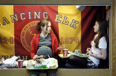 Ellen Page (left) in Juno