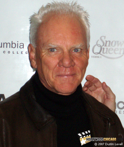 Malcolm McDowell on Oct. 15, 2007 at the Chicago International Film Festival premiere of Never Apologize; photo by Dustin Levell of HollywoodChicago.com