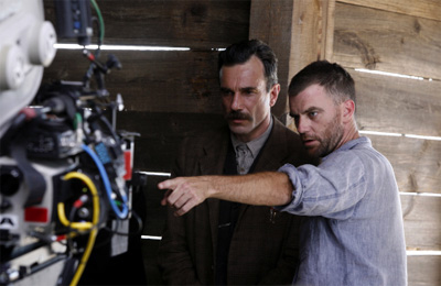 Daniel Day-Lewis (left) and director Paul Thomas Anderson in There Will Be Blood